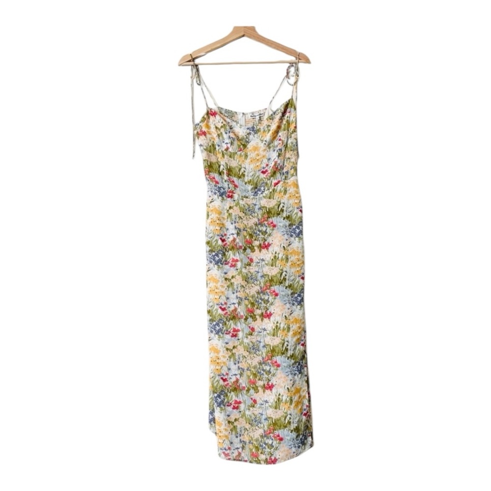 REFORMATION Kourtney Floral Sleeveless High Slit Midi Dress Size 6P NWT - Picture 12 of 16